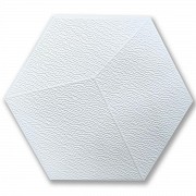 Декоративный самоклеящийся шестиугольник 3D белый 200x230мм (1104) SW-00000744 Киев