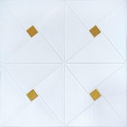 Самоклеющаяся 3D панель золотые квадраты 700x700x6,5мм (373) SW-00001354 Киев