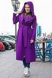 Длинное женское пальто Мариз, ультрафиолет Киев