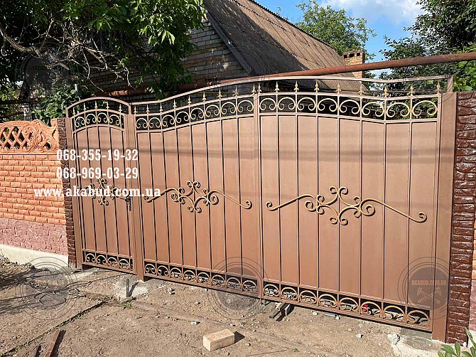 Распашные ворота, откатные ворота, навес, беседка, забор, перила Кривой Рог - изображение 1