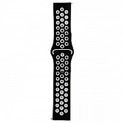 DM Ремінець Nike Sport для Samsung Watch Gear S3/Watch 46 mm/Xiaomi Amazfit (22mm) Black/White (Код  Харьков