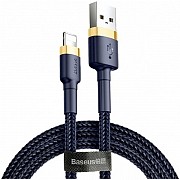 Кабель Baseus Cafule USB to Lightning 2.4A 1m Gold/Blue (Код товару:21482) Харьков