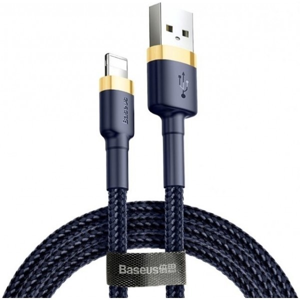 Кабель Baseus Cafule USB to Lightning 2.4A 1m Gold/Blue (Код товару:21482) Харьков - изображение 1