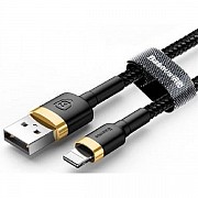 Кабель Baseus Cafule USB to Lightning 2.4A 1m Gold/Black (CALKLF-BV1) (Код товару:29674) Харьков