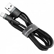Кабель Baseus Cafule USB to Lightning 2.4A 1m Gray/Black (CALKLF-BG1) (Код товару:29676) Харьков