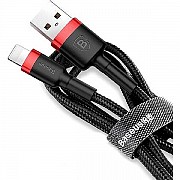 Кабель Baseus Cafule USB to Lightning 2.4A 1m Red/Black (CALKLF-B19) (Код товару:29675) Харьков