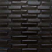 Самоклеюча декоративна 3D панель чорна кладка 700х770х7мм (038) SW-00000303 Київ