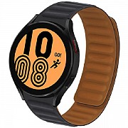 Магнітний ремінець Silicone для смарт-годинника Samsung/Amazfit/Huawei (20mm) Black (Код товару:2983 Харьков