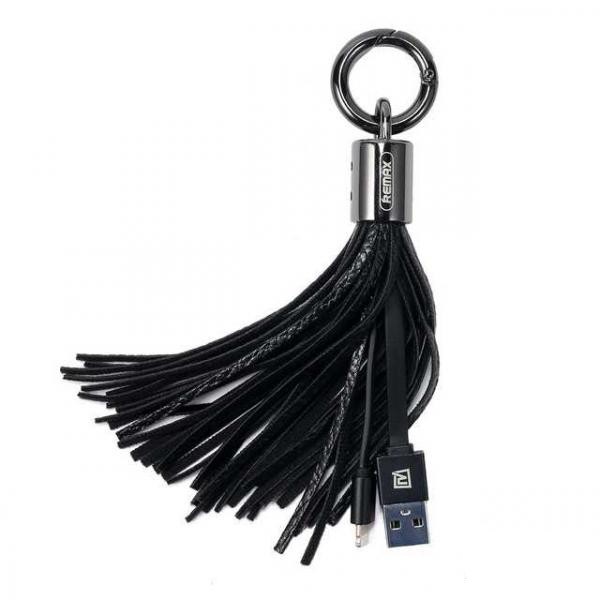 Lightning кабель Tassel Ring RC-053 0.15m black Remax 303601 Киев - изображение 1