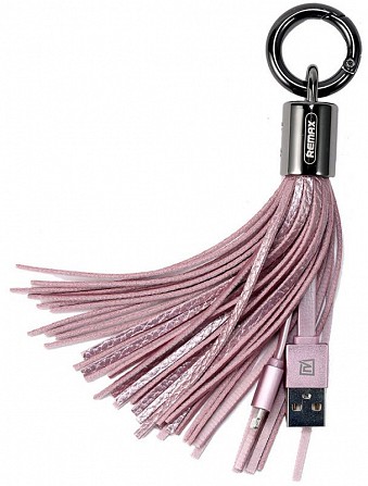 Lightning кабель Tassel Ring RC-053 0.15m pink Remax 303604 Киев - изображение 1