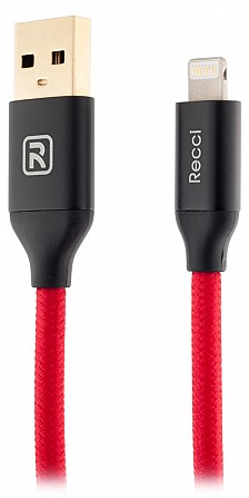 Lightning кабель Velocity RCL-N120, 1.2m red Recci CC300082 Київ - изображение 1