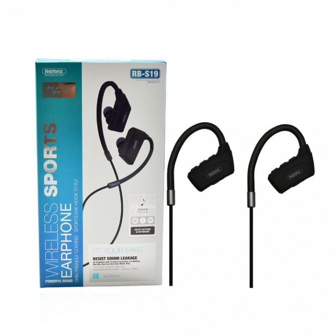 Вакуумные наушники Bluetooth Wireless Sports Remax RB-S19-Black Киев - изображение 1