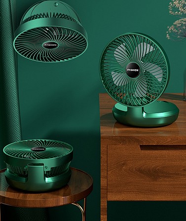 Вентилятор настольный аккумуляторный 11361 зеленый Київ - изображение 1