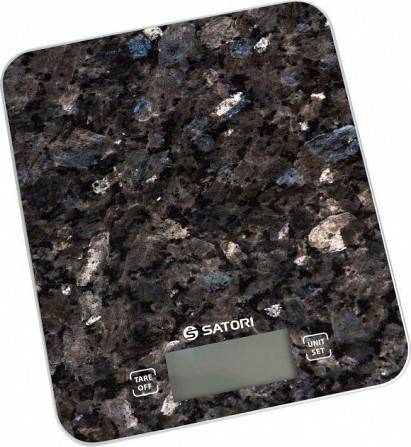 Весы кухонные Satori SKS-211-BL 15 кг темно-серые Київ - изображение 1