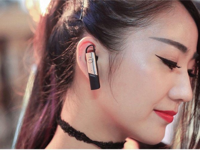 Гарнитура Remax bluetooth RB-T15 gold Київ - изображение 1