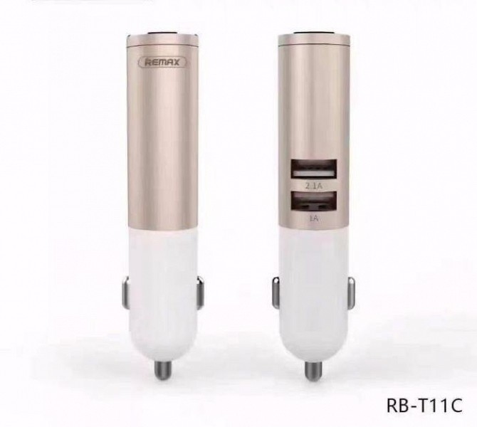 Гарнитура-зарядка Remax bluetooth RB-T11С gold Київ - изображение 1