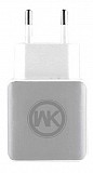 ЗУ сетевое евровилка Blanc WP-U11 2USB 2.1A кабель microUSB White WK 340053 Киев