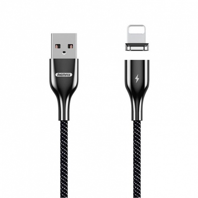 Кабель Lightning 1 м Magnetic Series Remax RC-158i-Black Київ - изображение 1