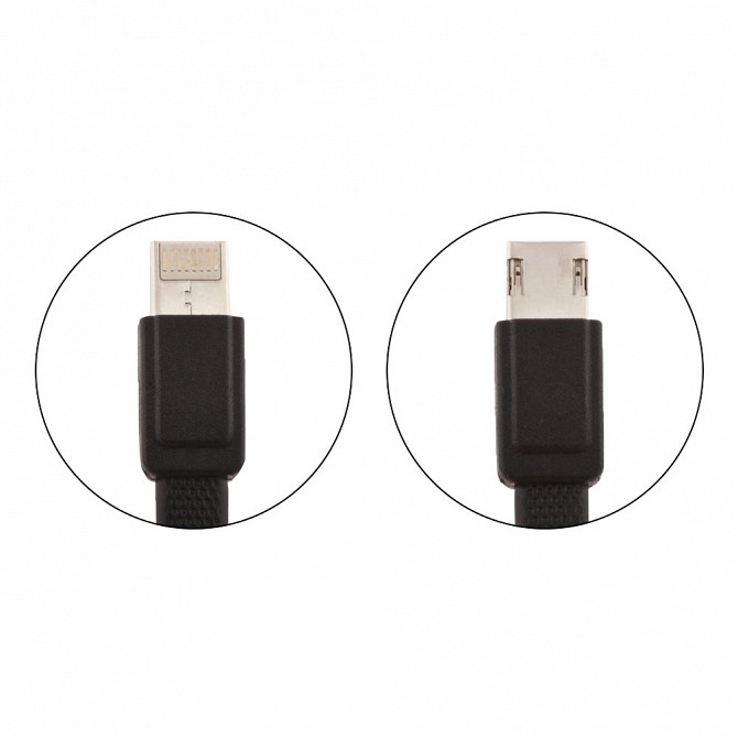 Кабель Lightning-microUSB 1 м WK WDC-009-Black Київ - изображение 1