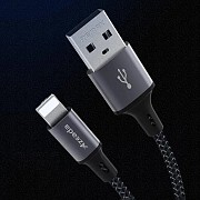 Кабель USB Proda Fast Speed Data Lightning PD-B52i-black 1 м Киев