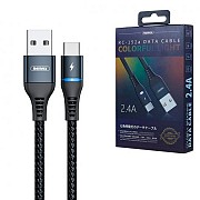 Кабель USB Remax Type-C Colorful RC-152a-Black 1 м Киев