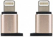 Переходник Visual RA-USB2 microUSB(F) to Lightning(M) Gold Remax 340906 Киев