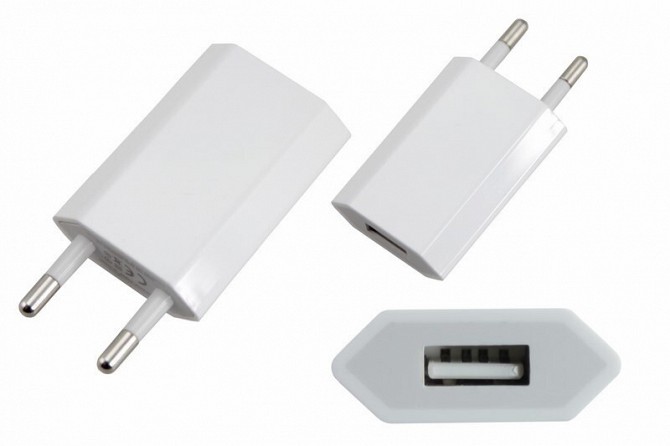Переходник адаптер плоский СЗУ для USB 9209 белый Киев - изображение 1