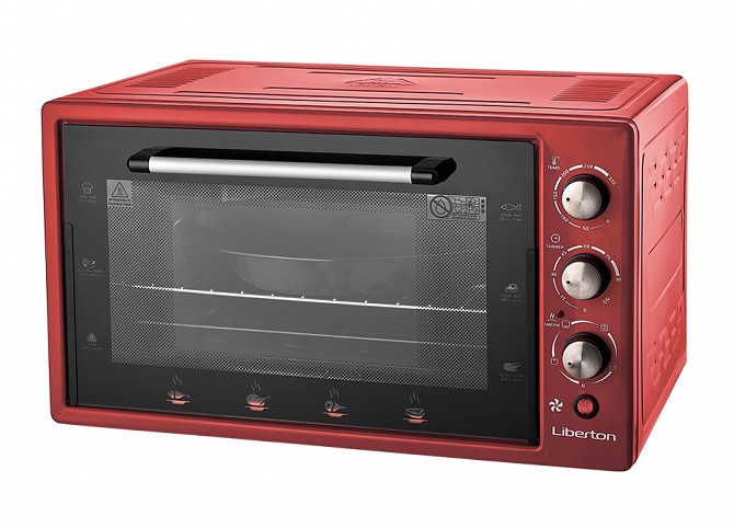 Печь электрическая Liberton LEO-551-Red 55 л красная Київ - изображение 1