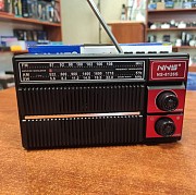 Радиоприёмник с солнечной панелью FM USB MicroSD и фонариком NS-8126S на аккумуляторе Чёрный с красн Київ