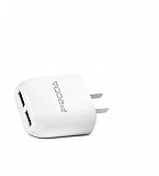 Сетевое зарядное устройство Flat RP-U21 2.1A 2*USB 220V вилка Тип А (CN) Proda 340706 Киев