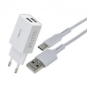 Сетевое зарядное устройство USB WK Type-C WP-U56a-White белое Киев