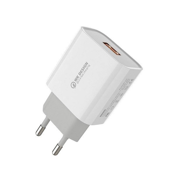 Сетевое зарядное устройство USB с кабелем USB WK Type-C WP-U57-T-White 1 м Киев - изображение 1