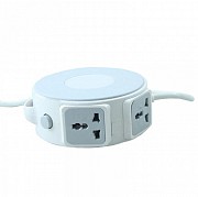 Сетевой фильтр 220V LED Power Switch 3 розетки+2 USB Синий Киев