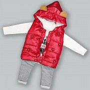 Детский костюм тройка "Мишка" красный 98р. SW-00000614 Київ