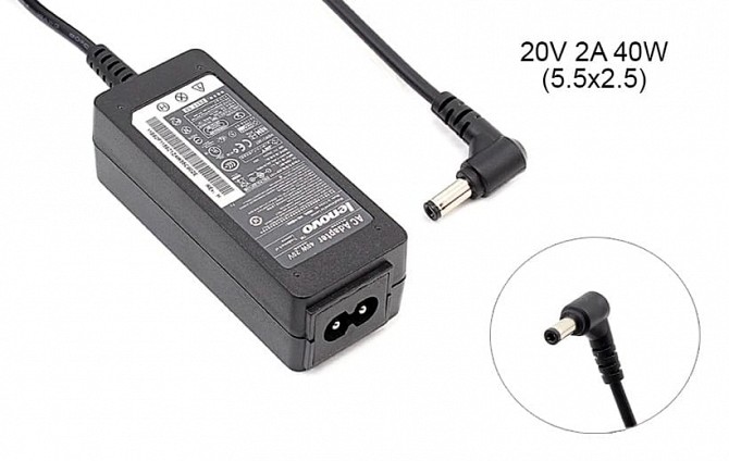 Блок питания для ноутбука Lenovo 20v 2a 40w 5.5x2.5mm B class 1 день гар. Киев - изображение 1
