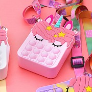 Маленькая сумка Поп Ит RESTEQ. Игрушка антистресс Поп-ит. Поп Ит сумка Единорог 8х4х13 см. Pop it су Киев