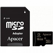 Карта пам'яті Apacer microSDHC 16GB UHS-I Class 10 + SD-адаптер (AP16GMCSH10U1-R) (Код товару:13557) Харьков