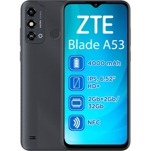 Смартфон ZTE Blade A53 2/32GB NFC Grey Global UA (Код товару:30291) Харьков - изображение 1