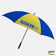 Зонтик в виде украинского флага RESTEQ. Зонт-трость национальный. Большой желто-голубой зонтик для д Киев