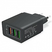 Cетевое зарядное устройство XoKo 3 USB 5.1A QC-300-305-Black черный Киев