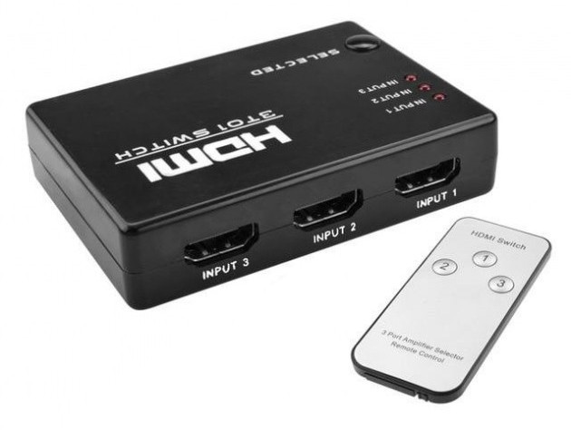HDMI-переключатель Dellta SY-301 на 3 портов HDMI switch с пультом ДУ 3656 Киев - изображение 1