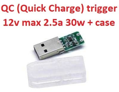 Quick Charge QC USB type-A male trigger триггер 12v max 2.5a 30w + корпус A class 1 день гар. Киев - изображение 1