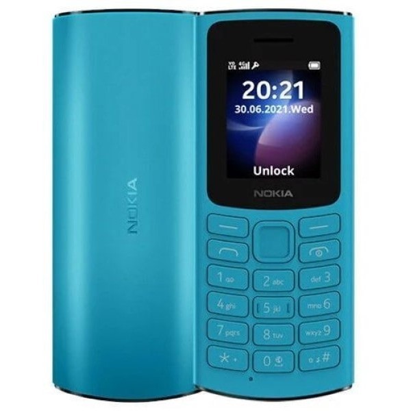 Телефон Nokia 105 SS 2023 Cyan (Код товару:30480) Харьков - изображение 1