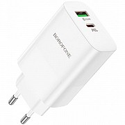Мережевий зарядний пристрій Borofone BN10 Home Charger 65W PD 2U (EU) White (Код товару:29949) Харьков