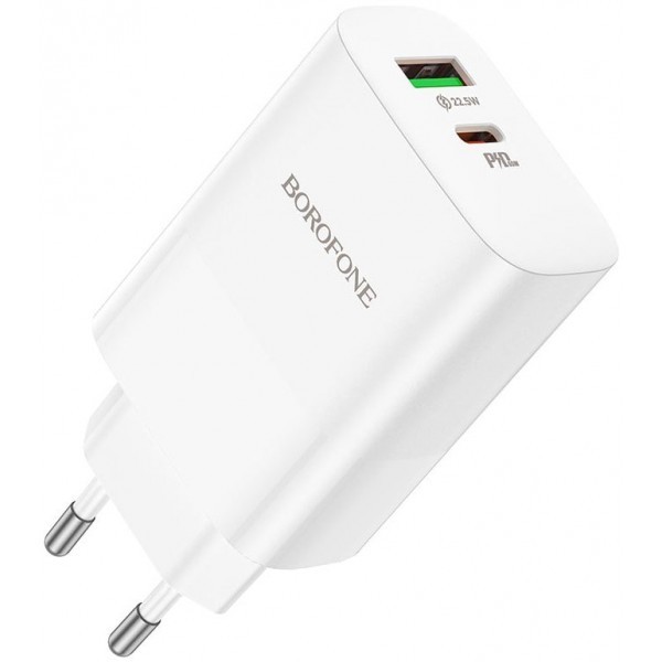 Мережевий зарядний пристрій Borofone BN10 Home Charger 65W PD 2U (EU) White (Код товару:29949) Харьков - изображение 1