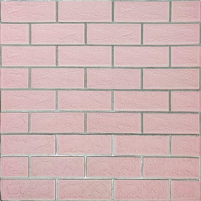 Панель стінова 70*70cm*5mm рожева цегла зі сріблом (D) SW-00001501 Киев - изображение 1