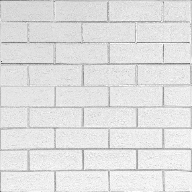 Панель стінова 70*70cm*5mm біла цегла зі сріблом (D) SW-00001502 Киев - изображение 1