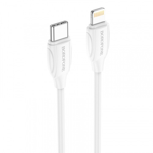 Кабель Type-C Borofone Lightning BX19-LT 1 м белый Киев - изображение 1