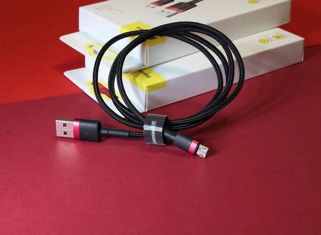Кабель USB Baseus micro-USB CAMKLF-B-M-Grey-Black 1 м серый с черным Киев - изображение 1