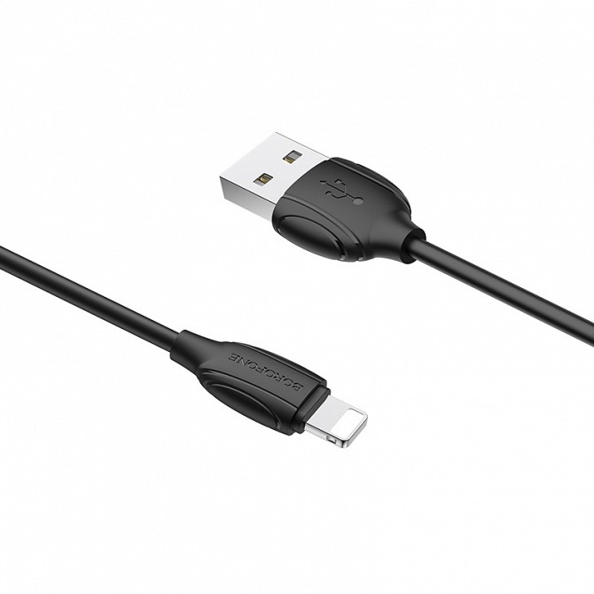 Кабель USB Borofone Lightning BX19-B 1 м черный Киев - изображение 1